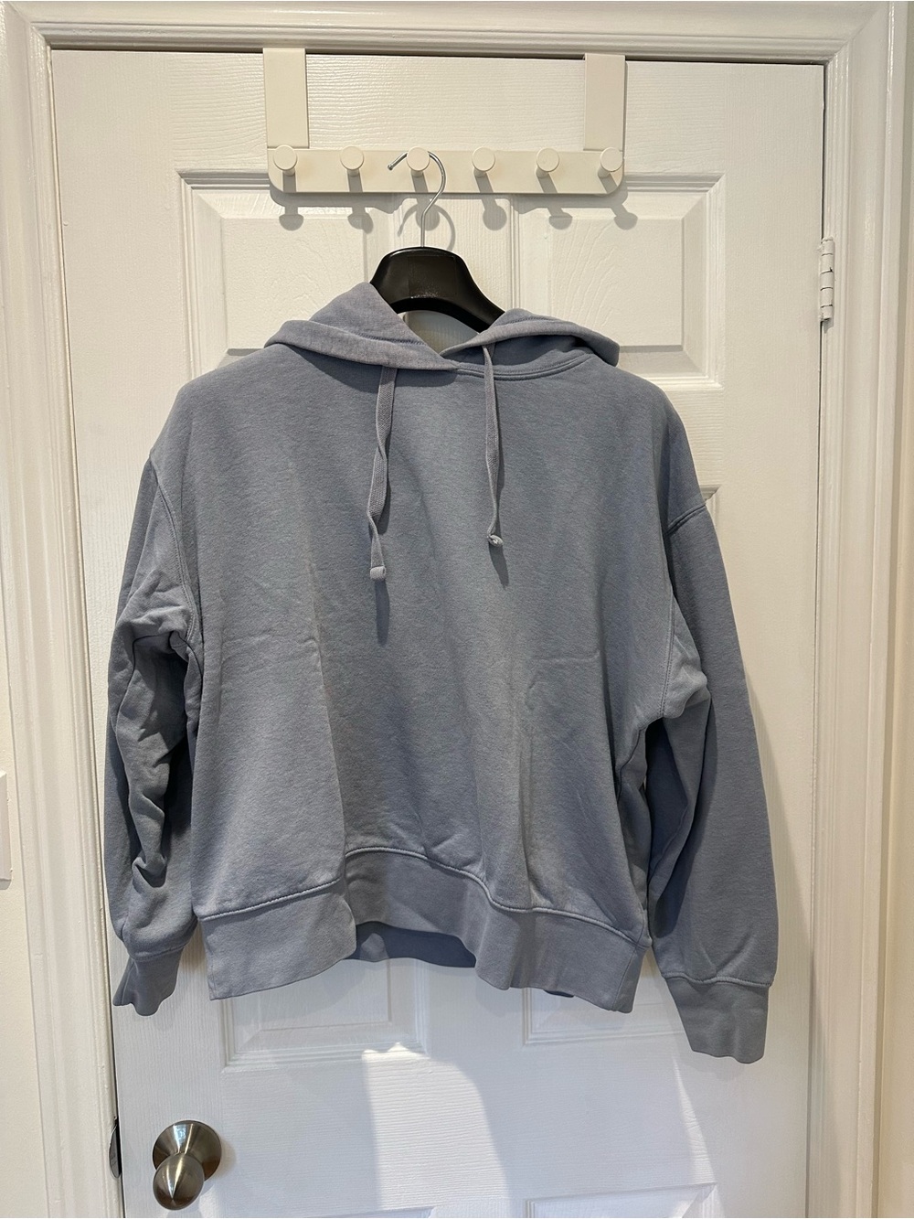 Zara Hooded Pullover Sweatshirt - Light Blue